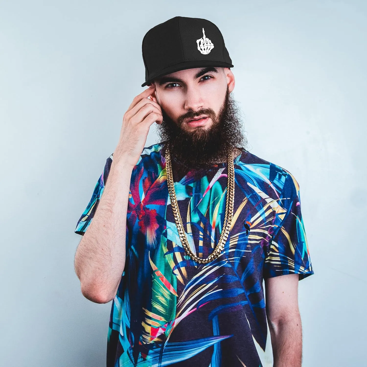 Motorcycle Skull Hat Flat Bill Hats for Men Snap Backpack Mens Hats Snapback Baseball Cap for Teens Boys