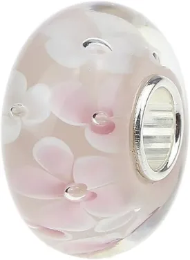 Murano Glass Charms Authentic 925 Sterling Silver Charms Core Red Flower Pink Love Heart White Yellow Glass Beads fit Pandora Style Bracelet for Women Wife Anniversary DIY Gift