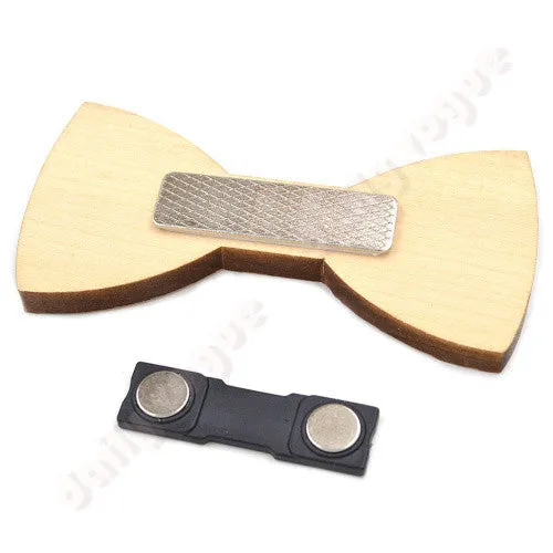 New arrival men wood bow tie matts triangle plaid shape gentleman bow tie