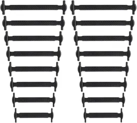 No Tie Shoe Laces Stretchy Silicone Elastic Lazy Shoelaces Rubber Flat Shoe Ties One Size Fits All Kids Adults