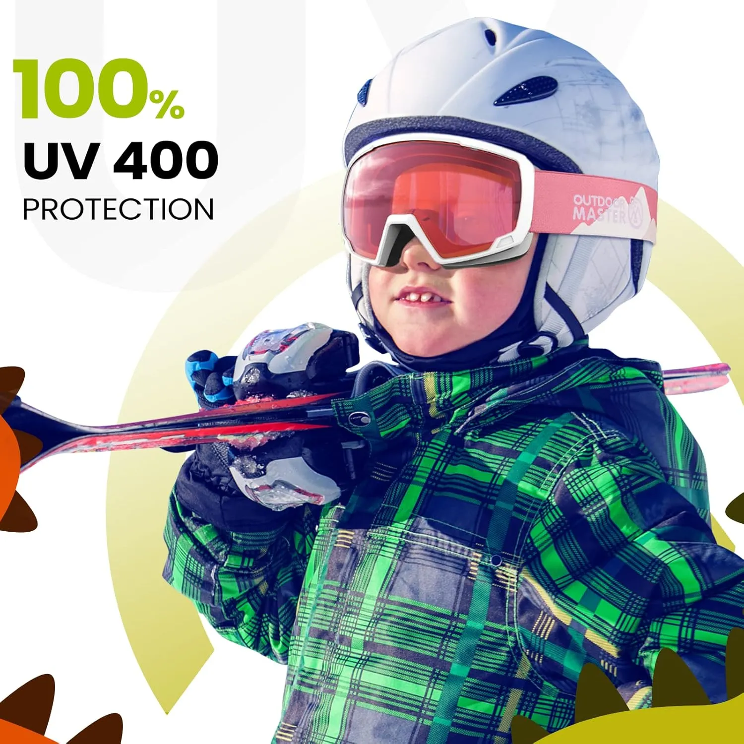 OutdoorMaster Kids Ski Goggles, Snowboard Goggles - Youth Snow Goggles