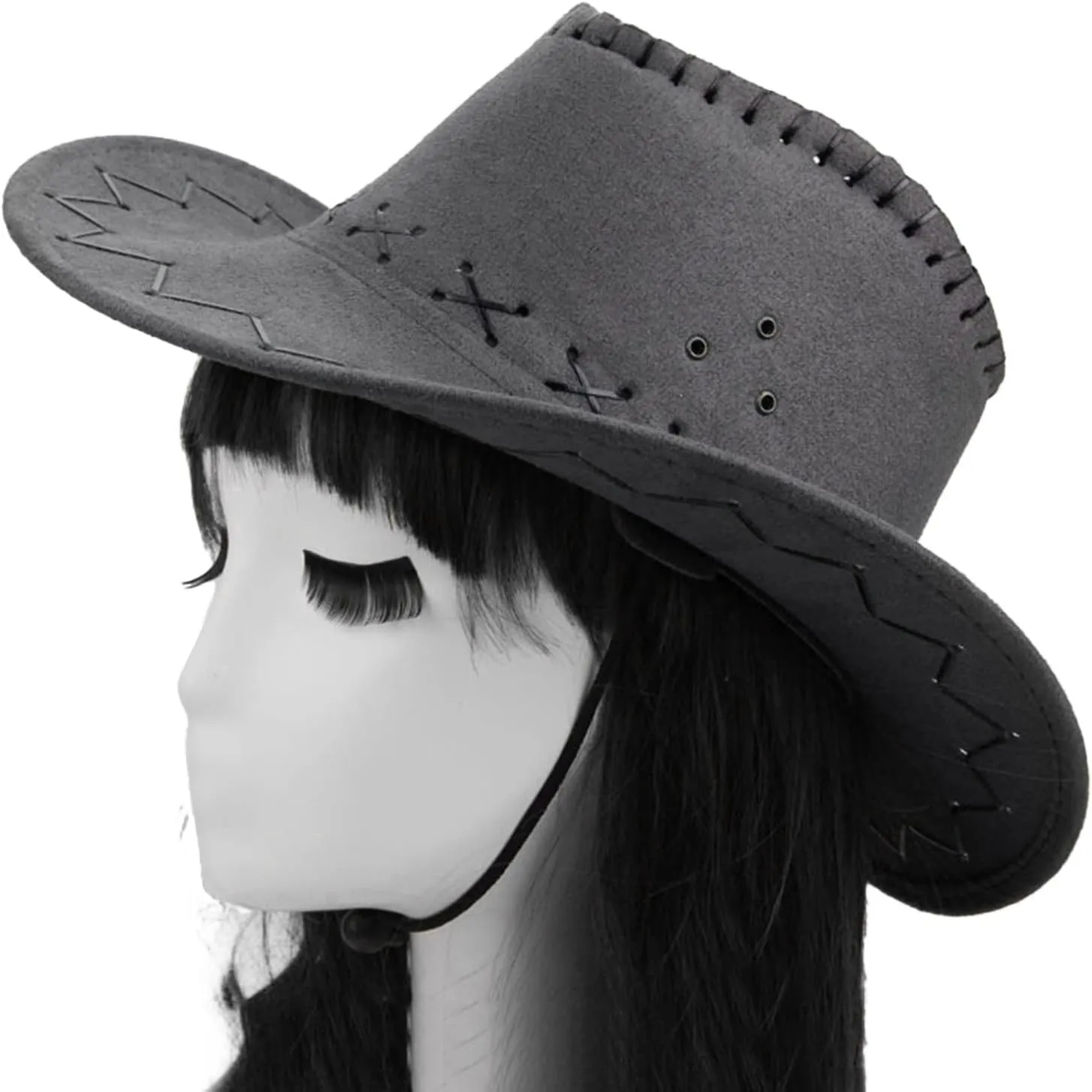 Plain Felt Cowboy Cowgirl Hat for Men, Women,Western Studded Cowboy Panama Hat in Adult Western Dress Up Party