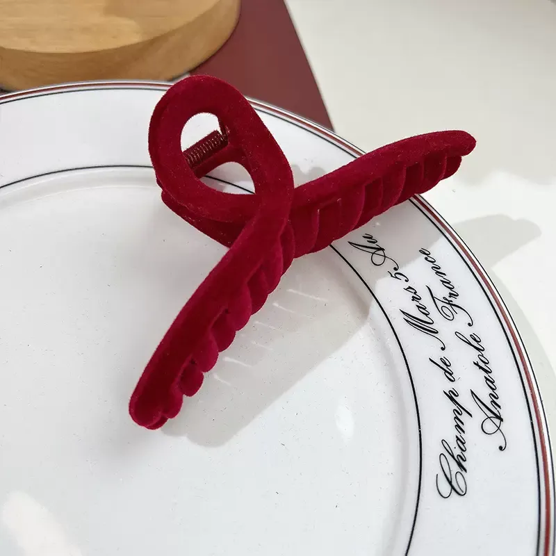 Red Plush Twist Retro Hair Accessories