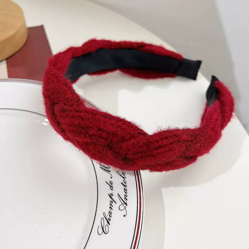 Red Plush Twist Retro Hair Accessories