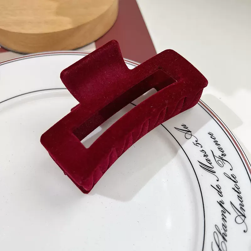 Red Plush Twist Retro Hair Accessories