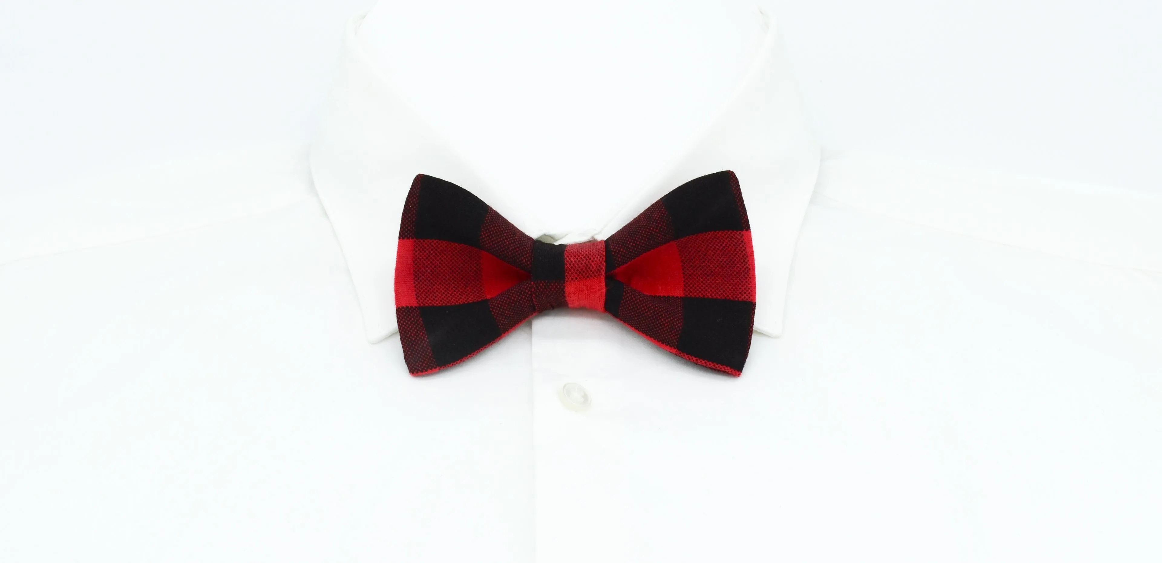 Red/Black Buffalo Plaid Bow Tie