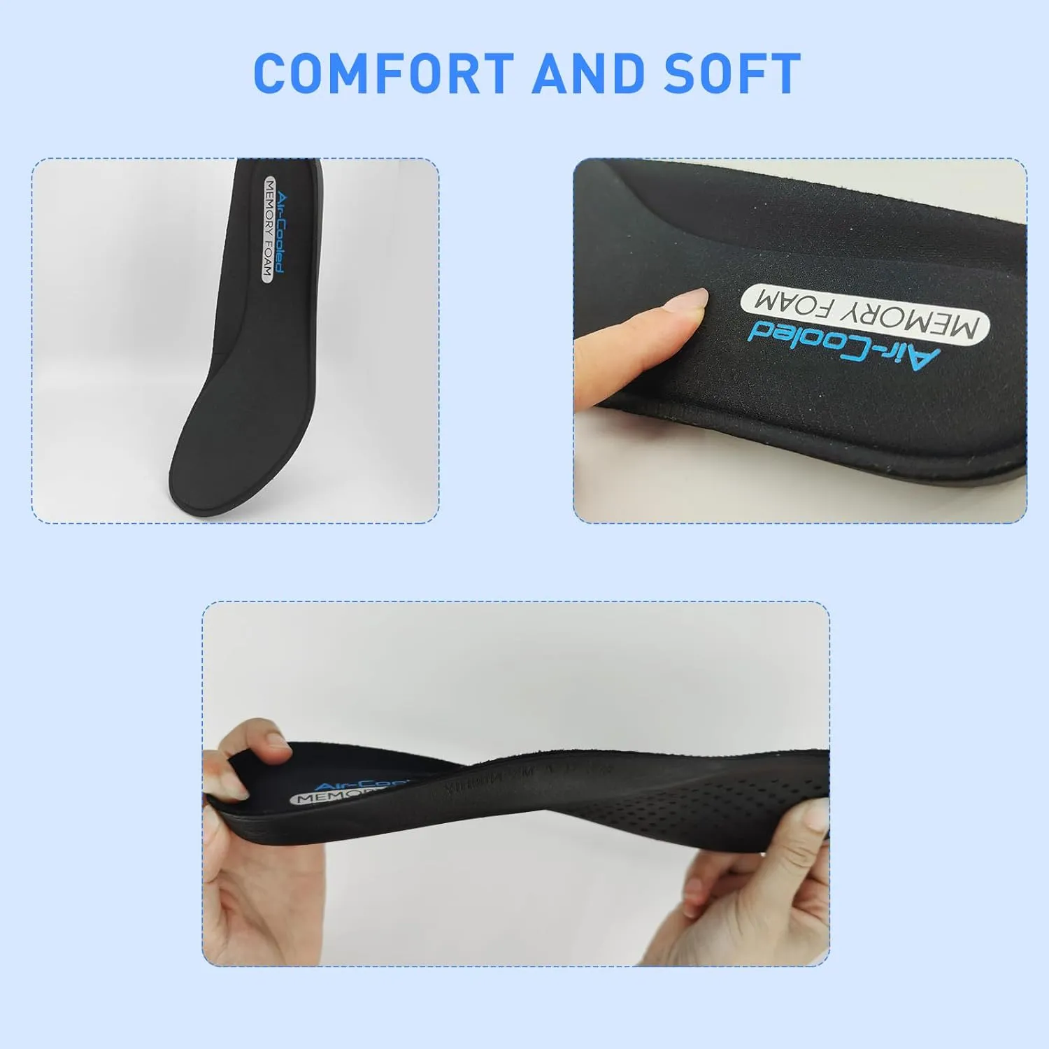 Replacement Shoe Insoles for Skechers Men's Shoes, Memory Foam Footwear Inserts for Comfortable Light-Weight and Cushion Shock Absorbing (US Men10.5-EU44)