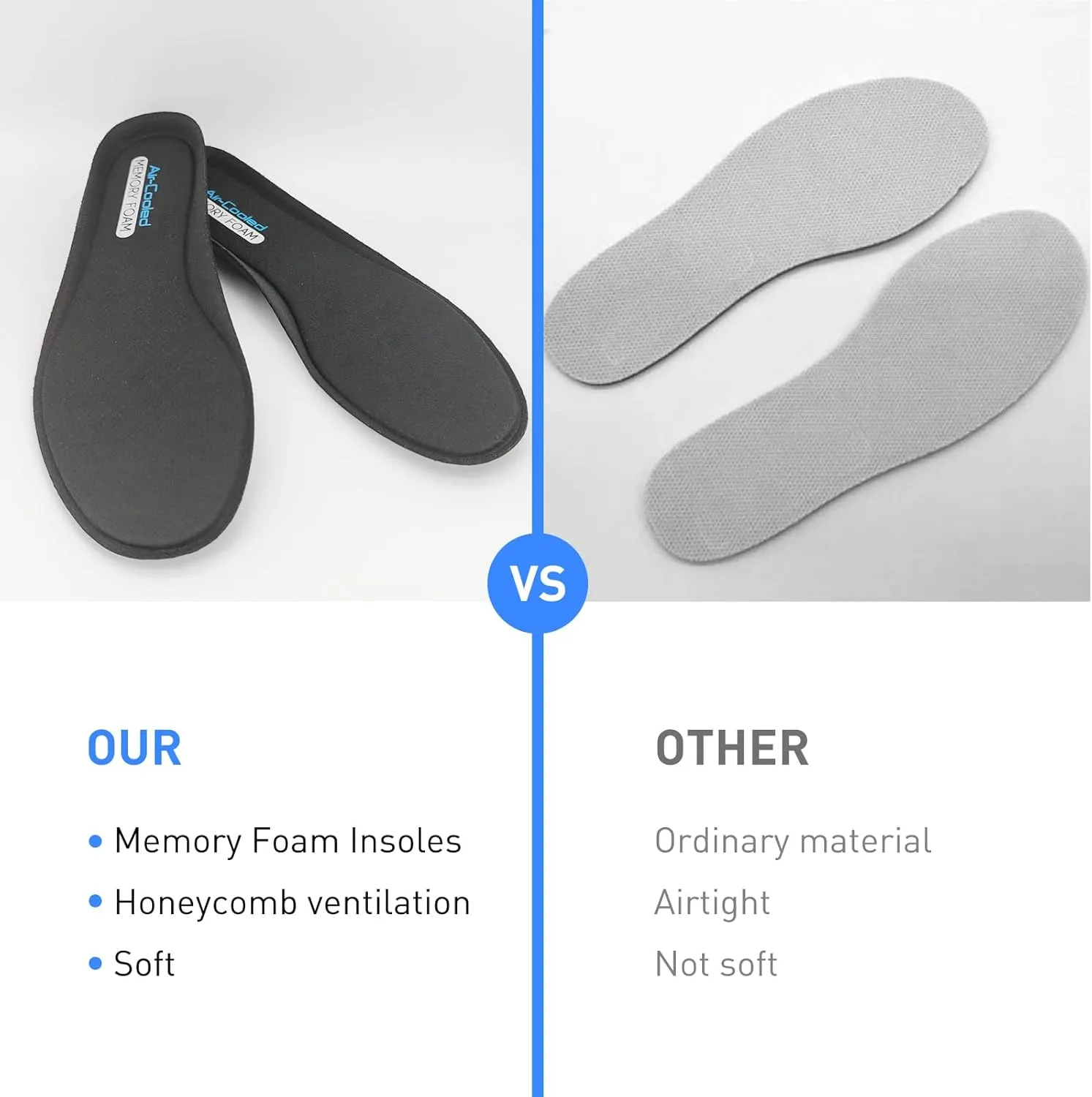 Replacement Shoe Insoles for Skechers Men's Shoes, Memory Foam Footwear Inserts for Comfortable Light-Weight and Cushion Shock Absorbing (US Men10.5-EU44)