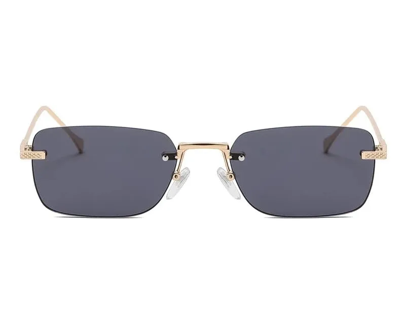 Rimless Square Rectangle Punk Sunglasses