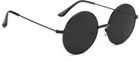 Round Sunglasses (For Men & Women, Red, Black)