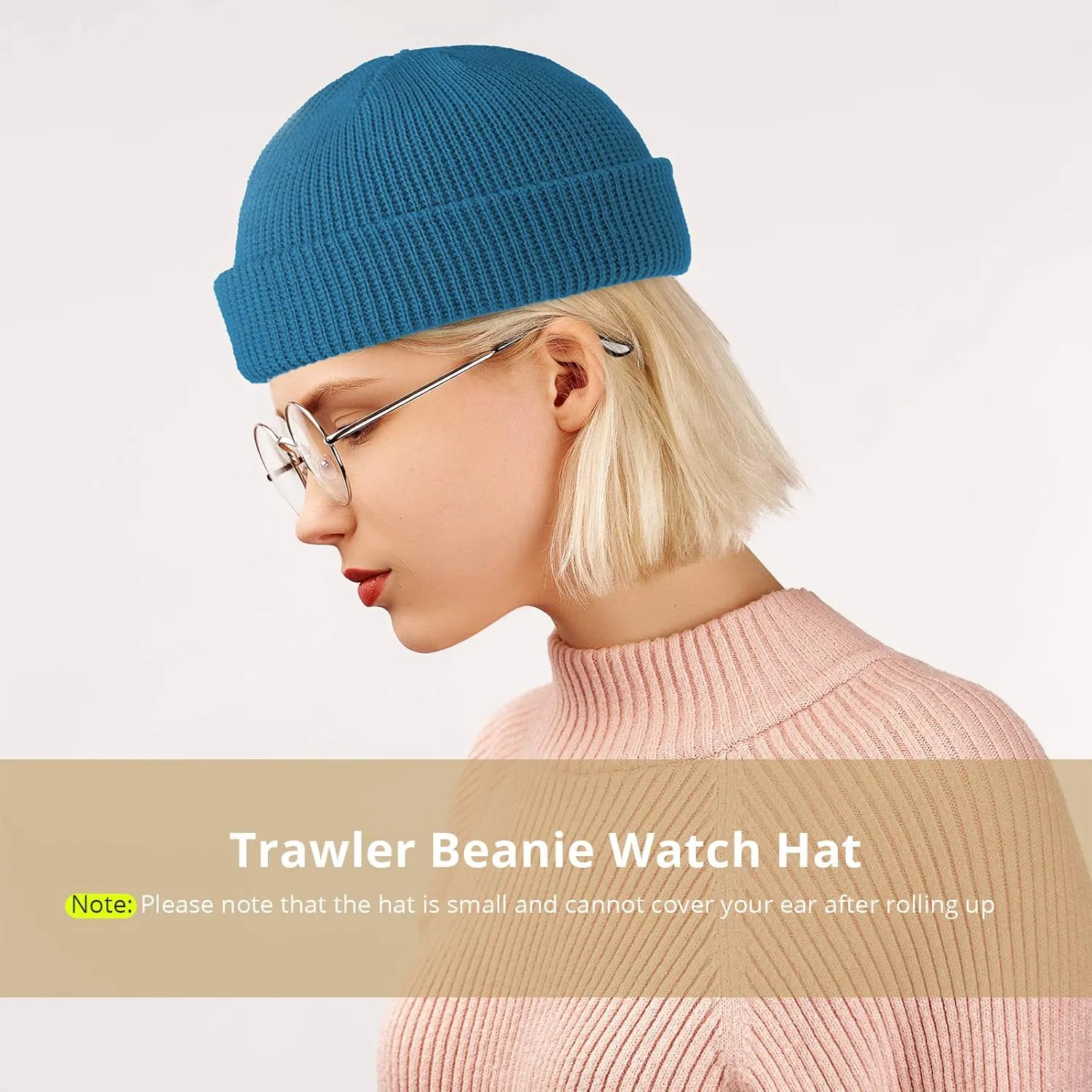 SATINIOR Trawler Beanie Watch Hat Roll-up Edge Skullcap Fisherman Beanie for Women Men