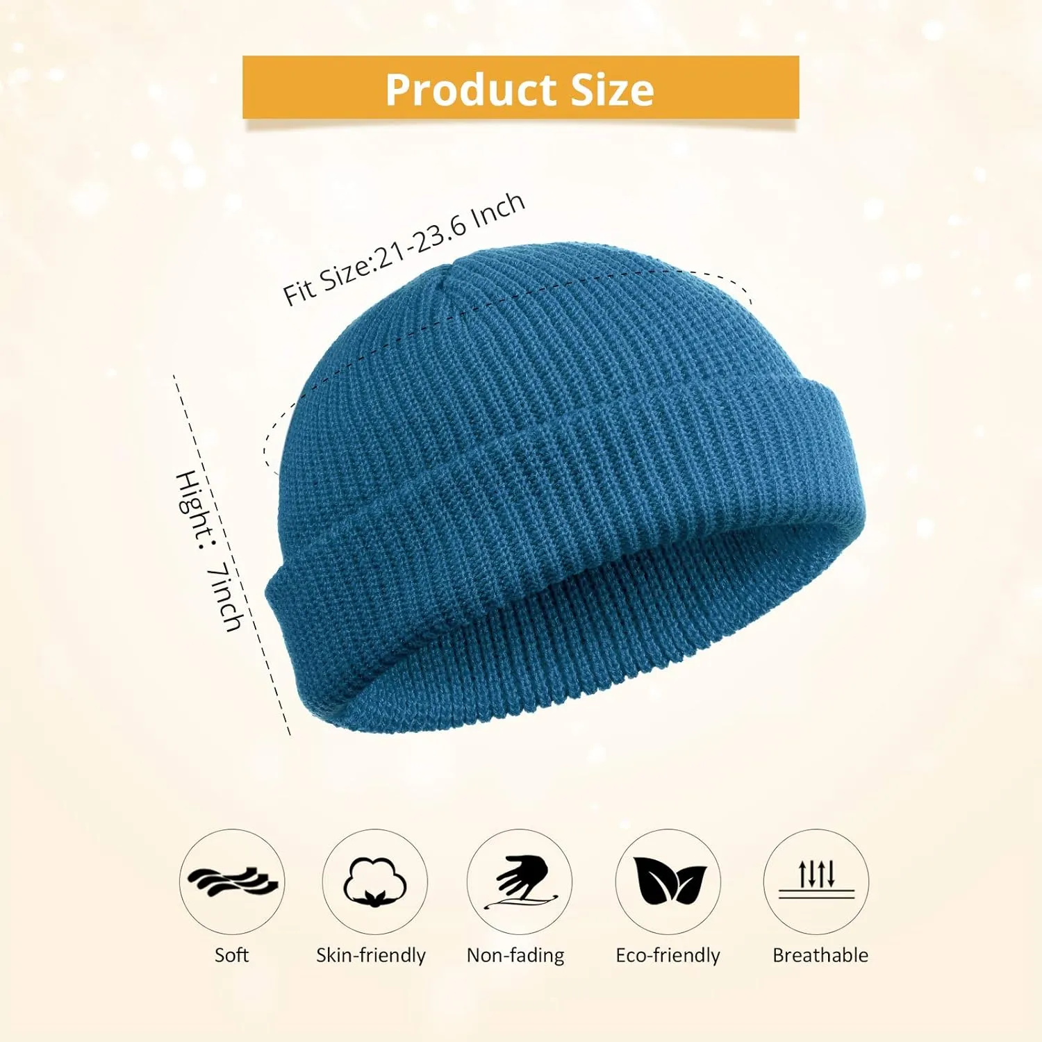 SATINIOR Trawler Beanie Watch Hat Roll-up Edge Skullcap Fisherman Beanie for Women Men
