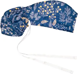 Scrub Cap with Buttons - Cotton Hat with Sweatband, Adjustable Tie Back for Ponytail (Randomly Paired with Hair Ring)