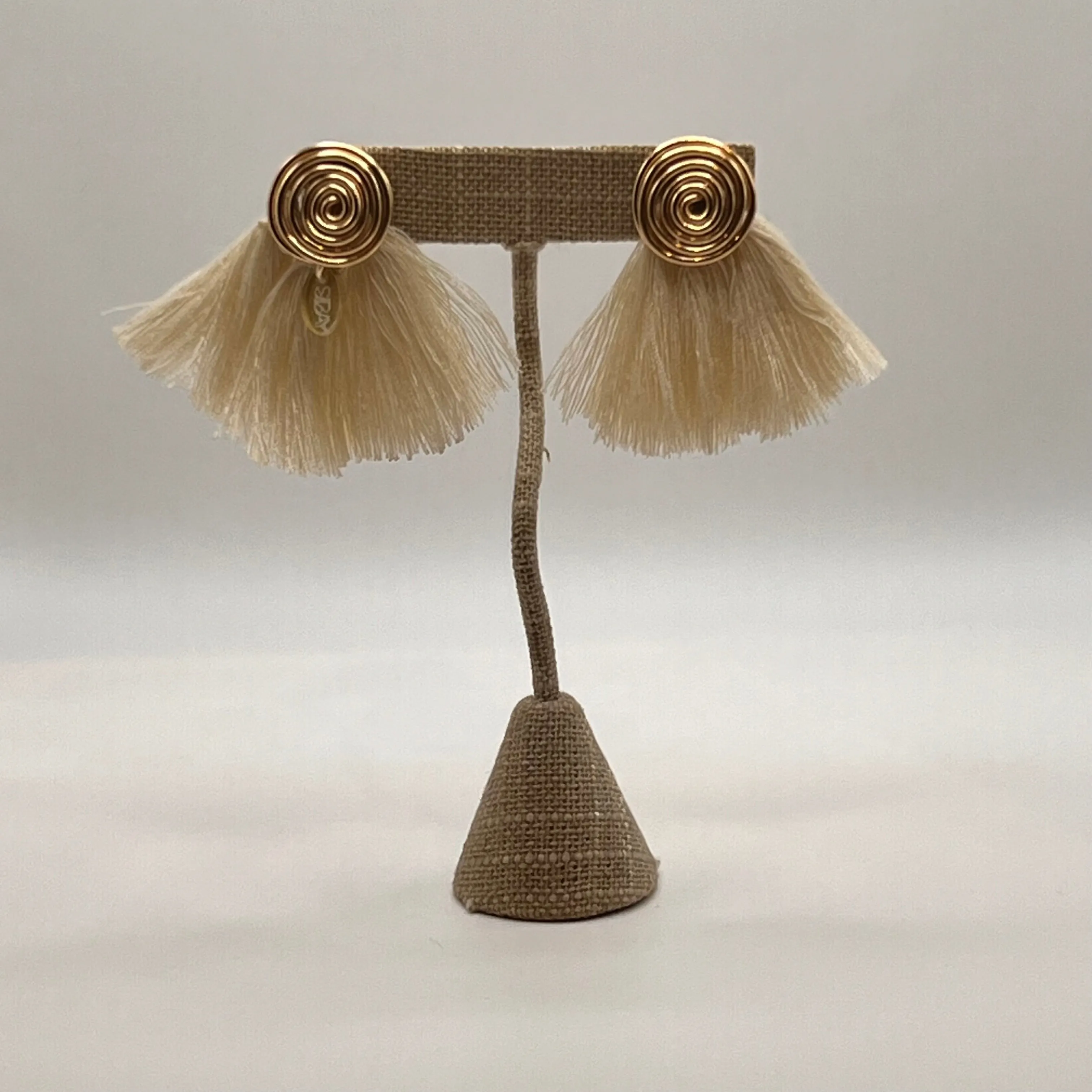 Sibay Studio: Spiral Earring with Tassel