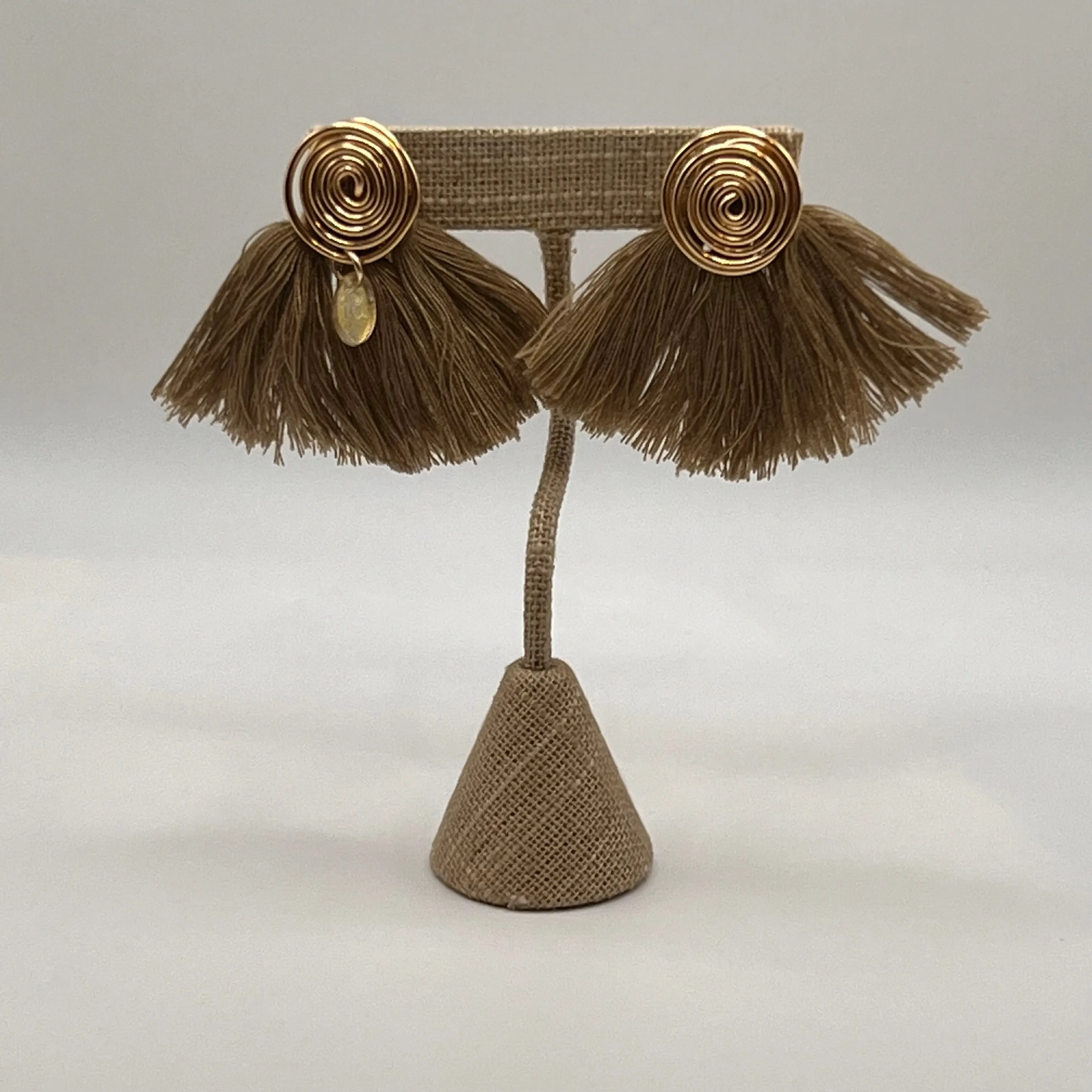 Sibay Studio: Spiral Earring with Tassel
