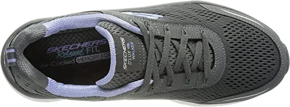 Skechers D'Lux Walker-Infinite Motion Slate/Taupe Lace Up Low Top Sneakers