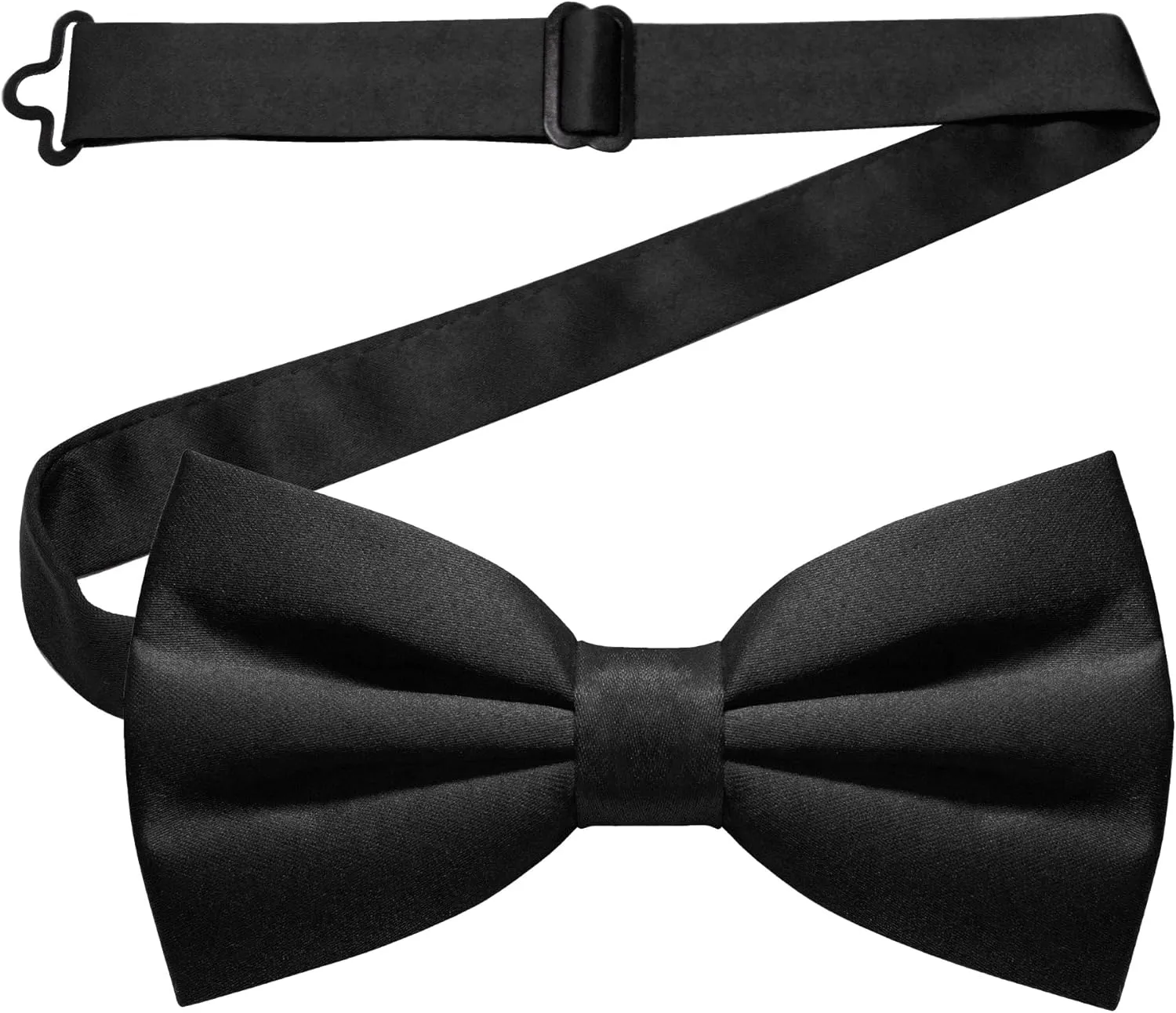 Solid Color Pre-tied Bow Tie and Pocket Square Set for Men