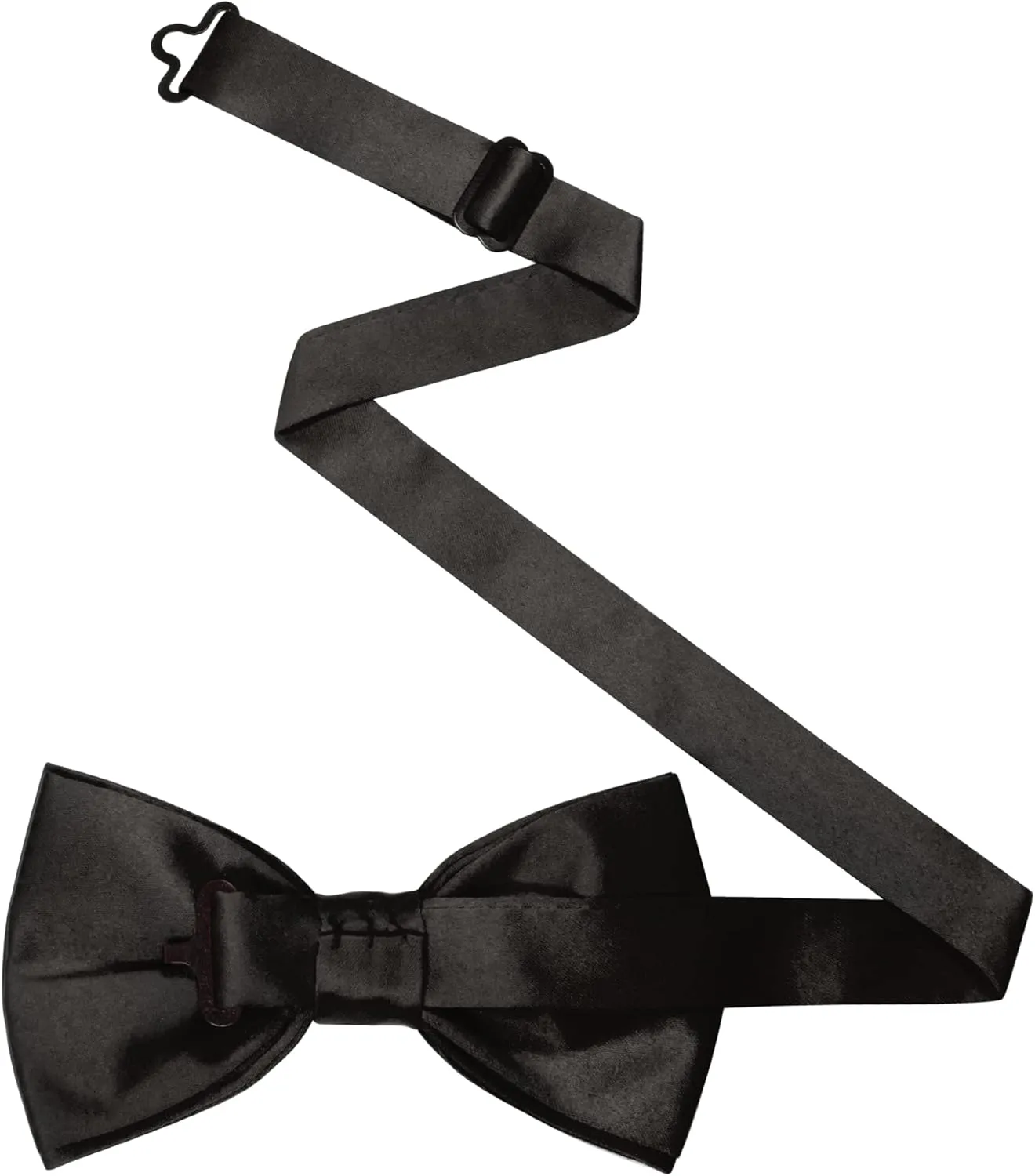 Solid Color Pre-tied Bow Tie and Pocket Square Set for Men