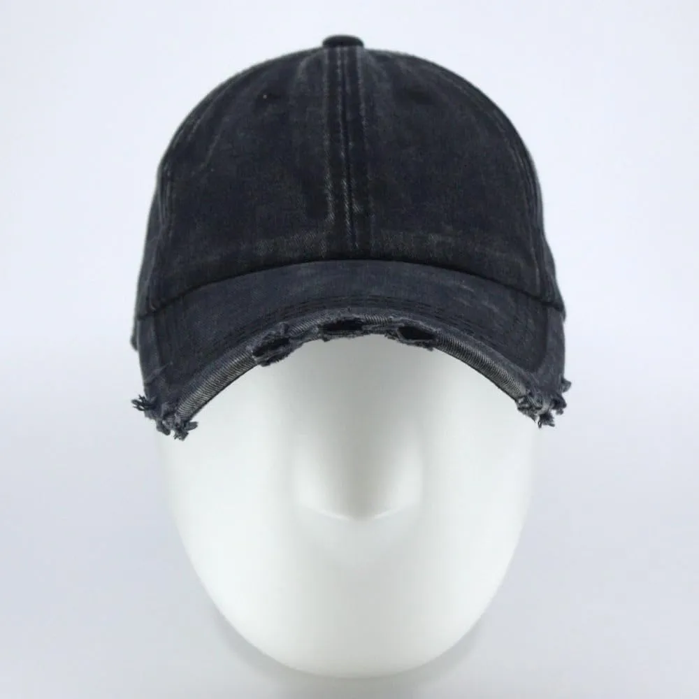 The Vintage Year Heavy Washed Wax Coated Cotton Adjustable Low Profile Men Women Baseball Cap