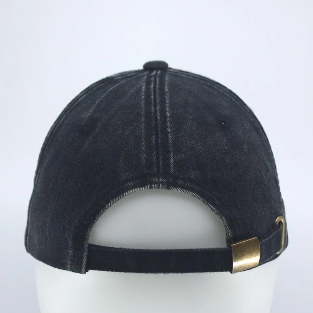 The Vintage Year Heavy Washed Wax Coated Cotton Adjustable Low Profile Men Women Baseball Cap
