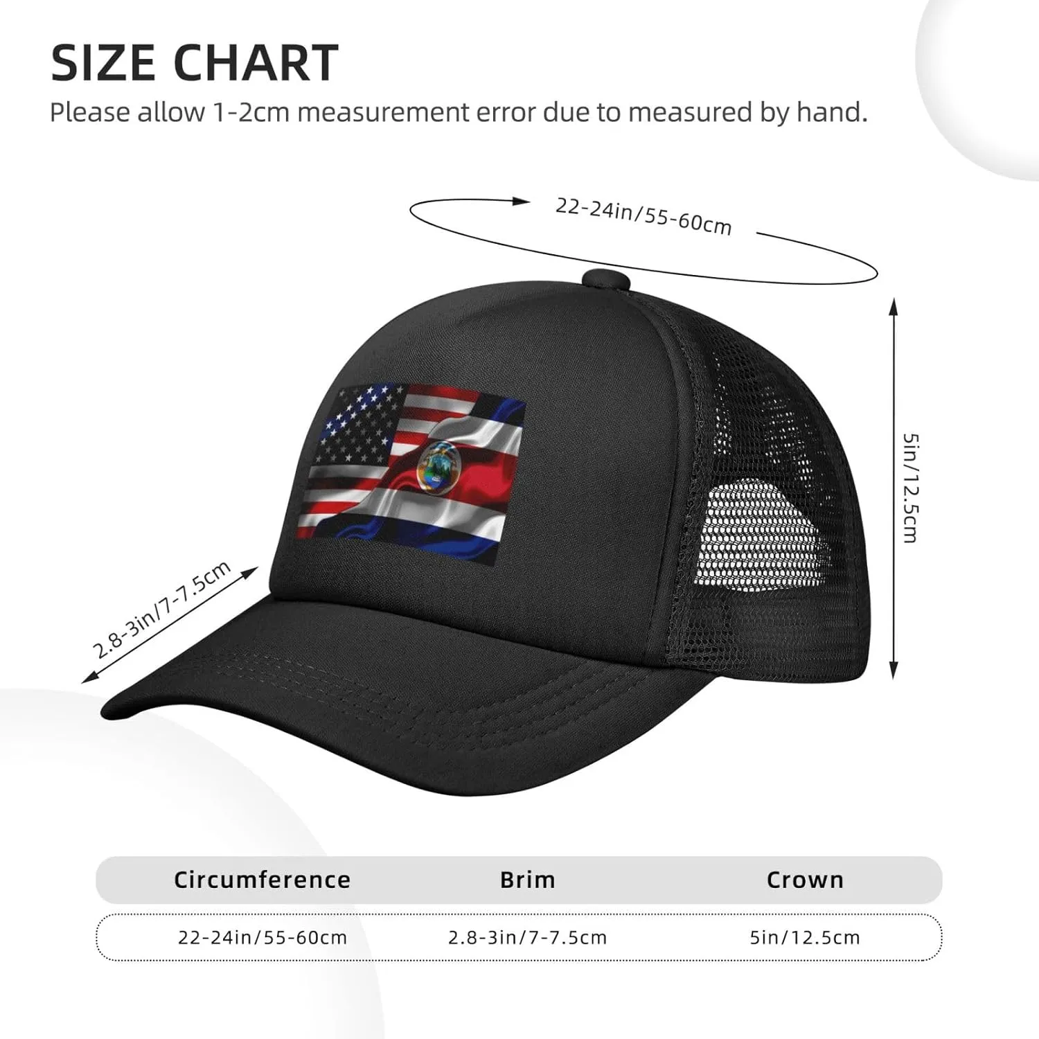 Trucker Hat for Men Women Mesh Baseball Cap Summer Golf Dad Hat Adjustable Outdoor Snapback Hat