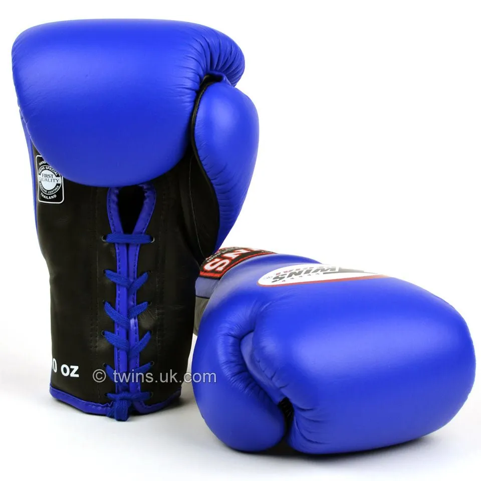 Twins BGLL1 Lace-up Competition Gloves Blue