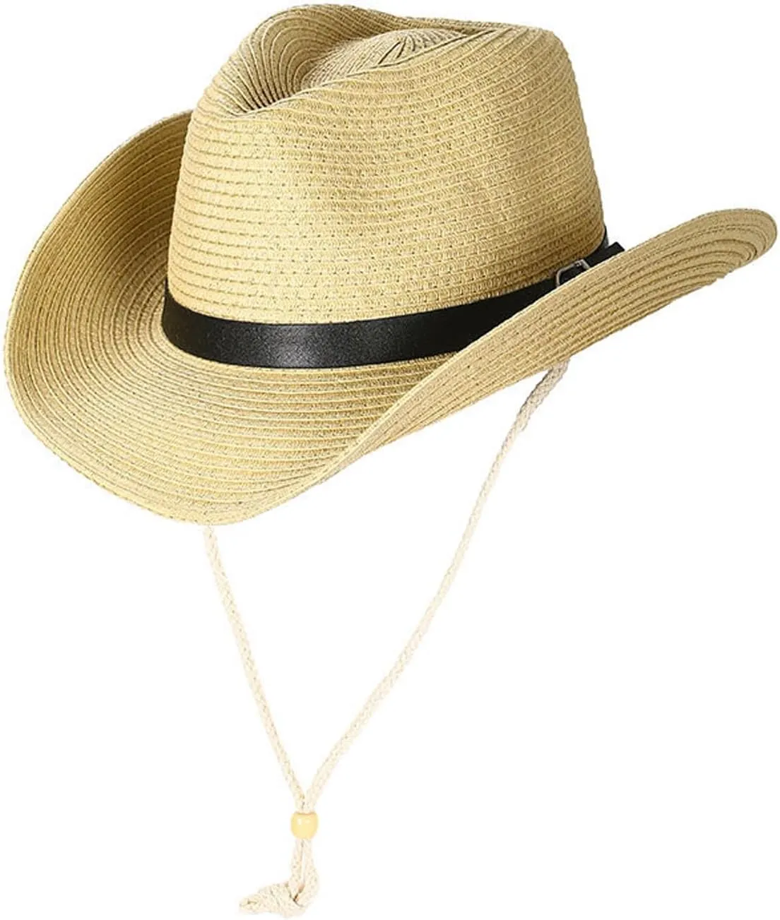 Wide Shapable Brim Straw Cowboy Hat Men Women UV Sun Protection Cowgirl Straw Hat Holiday Travel Panama Fedora Hat Beach Caps
