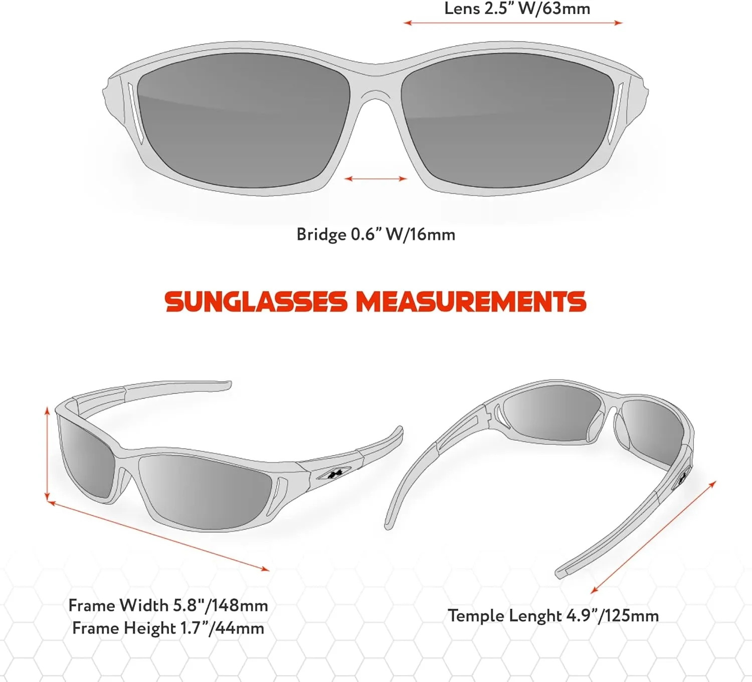 X LOOP Polarized Sports Sunglasses for Men - UV400 Baseball Running Cycling Golf Glasses